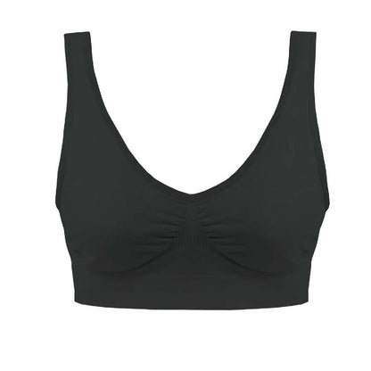 Blu Apparel Multipack Seamless Comfort Bras Sleep Bras Sizes 8-24 Not Padded Wireless (UK, Alpha, L, Regular, Regular, Black/White/Nude 3 Pack)