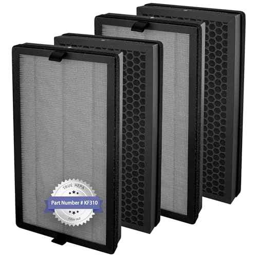 KF310 Replacecment Filter Compatible with Kenmore SMART 1500e Series Air Purifier PM3020, Part No.KF310 Filters, with 3-in-1 True HEPA Filters, 4-Pack