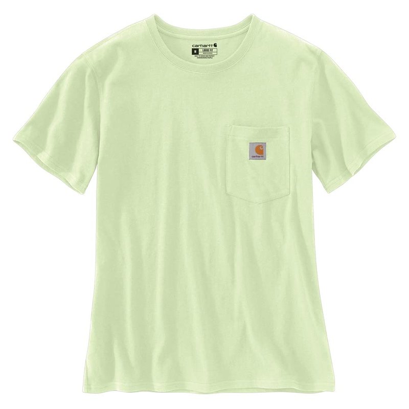 Carhartt Women's Iconic WK87 Pocket T-Shirt Closeout, Hint of Lime, Large