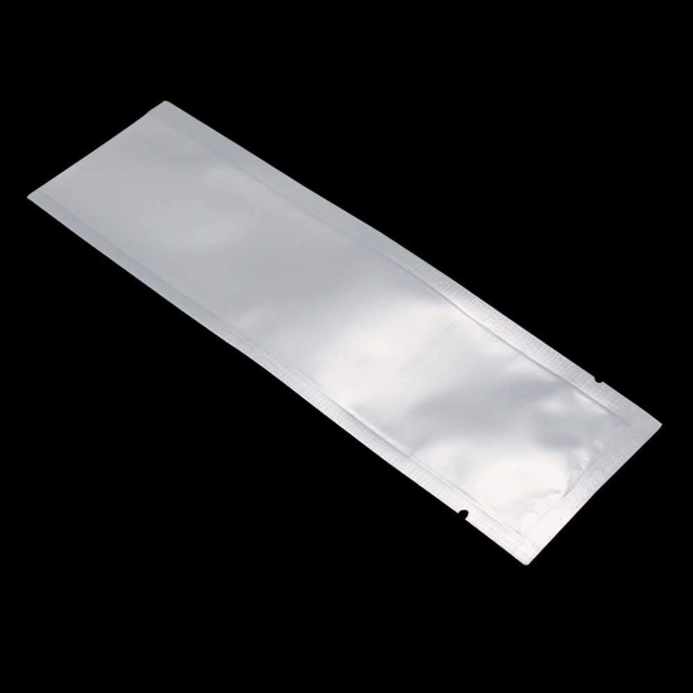 PABCK 100 Pcs 2.1x7.08 inch (Inside Size 1.77x6.69 inch) Clear Front Vacuum Heat Sealable Pure Mylar Foil Bag for Travel Shampoo Skincare Packaging Candy Coffee Powder Food Storage Aluminum Package