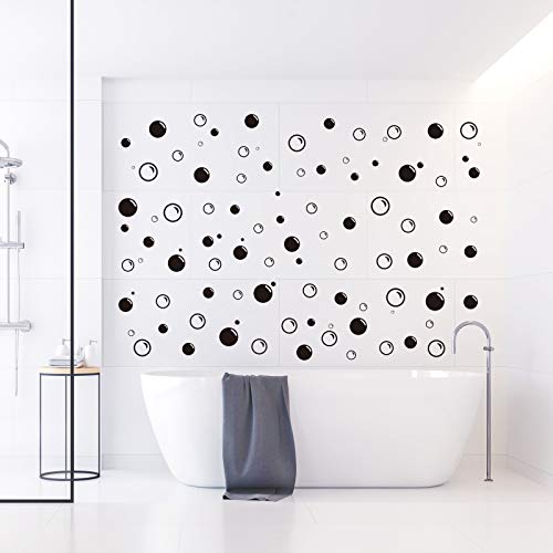 Lnrkai Bubble Wall Decals - 100Pcs Vinyl Stickers with Quotes for Bathroom, Bedroom & Living Room Decor