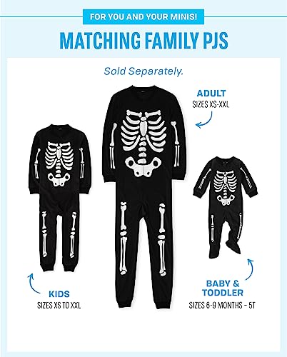 The Children's Place Baby Adult Family Matching, Holiday Pajama Sets, Fleece, Skeleton, X-Large