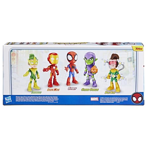 Spidey and his Amazing Friends Marvel, Friends & Foes Pack, 5 Action Figures, 4-Inch, Preschool Super Hero Toys for Kids Ages 3 and Up (Amazon Exclusive)