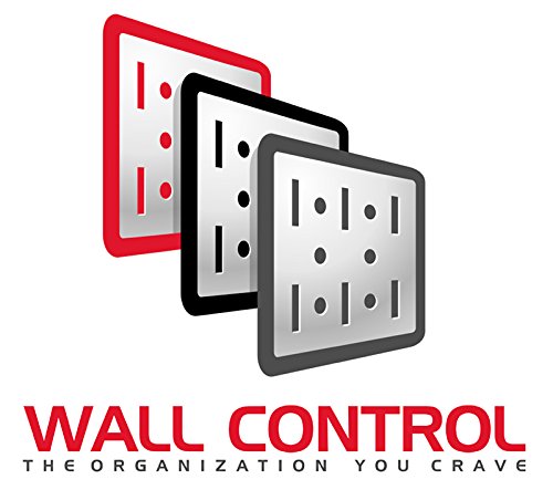 Wall Control Metal Pegboard Utility Tool Storage Kit with Black Pegboard and Black Accessories