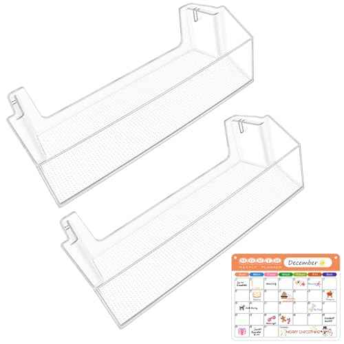 [2 PACK] UPGRADED W11239961 W10900538 Refrigerator Door Bin Shelf Compatible with Whirlpool Refrigerator Door Shelf Parts WRS321SDHW01 WRS315SDHM05 Door shelf Whirlpool Shelf Replacement WRS321SDH
