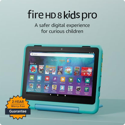 Amazon Fire HD 8 Kids Pro tablet (newest gen), ages 6–12 | 3 GB memory, includes ads-free books, games and videos that children love, 8" HD screen, parental controls, 13-hr battery, 32 GB