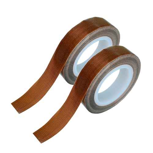 2-Rolls Drawer Slide Tapes, Low Friction Tape, Slippery Woven Glide Tape, 1/2Inch x 33Feet Wear-Resistant Sliding Tape for Reducing Drag and Noise,for Wood Dresser Drawer/Cabinet/Desk, Brown