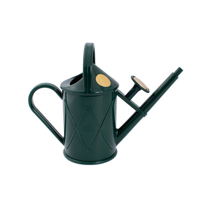 Indoor Plastic Watering Can | The HAWS The Bartley Burbler - Two Pint | Pot Waterer | Fine Spray Rose - Green