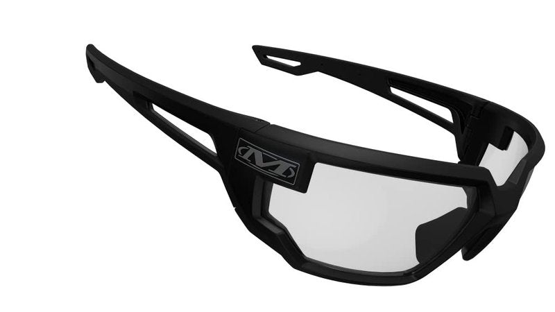 Mechanix Wear Type-X Clear Lens Safety Glasses - Anti-Fog Polycarbonate Industrial Safety Glasses - Ventilated Temples & Scratch-Resistant Lenses - Black Frame
