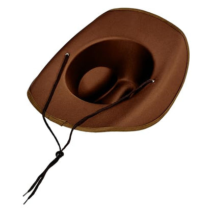 Rubies Brown Faux Suede Cowboy Hat for Adults, Men's No Size