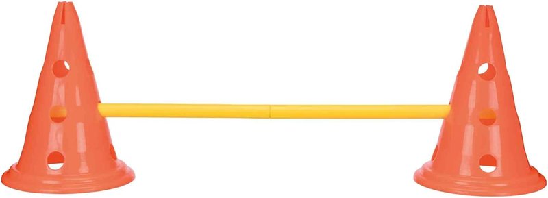 Dog Agility Hurdle Cone Set - Height Adjustable Jump Training Equipment for All Skill Levels | 6 Cones, 3 Rods