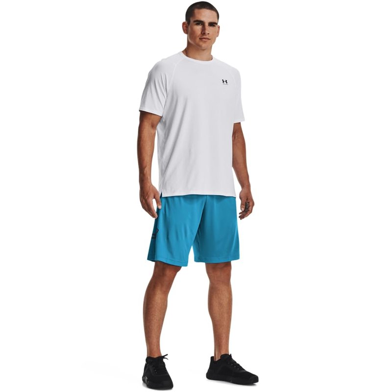 Under Armour Men's Tech Graphic 10" Shorts, (419) Capri / / Black, Large Tall