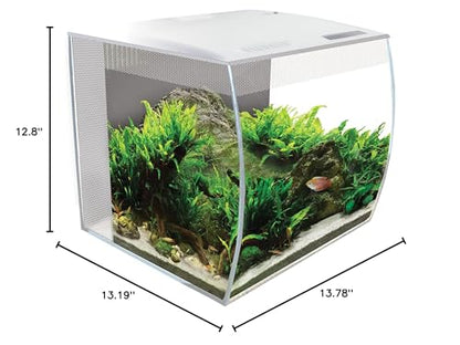 Fluval Flex 9 Aquarium Kit - Fish Tank for Fish & Plants - Comes with LED Lights, Filtration System & More - 36" x 18" x 18" - 34 L, 9 Gal. - White
