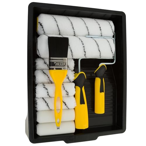 Coral 10501 Easy Coater Paint Kit with Headlock and Mini Roller Frame and Hybrid Brush 12 Piece Pack Set