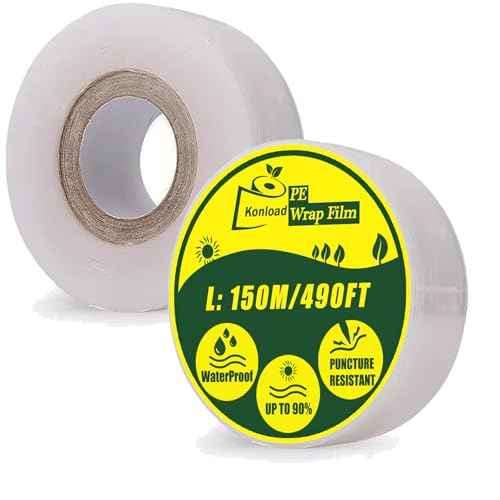 Nursery Grafting Tape, Buddy Tape for Fruit Trees/Plant Self-Adhesive PE Stretchable Film for Grafting and Budding -Garden Grafting Tool (3CM(1-1/5") W, 2 Roll)