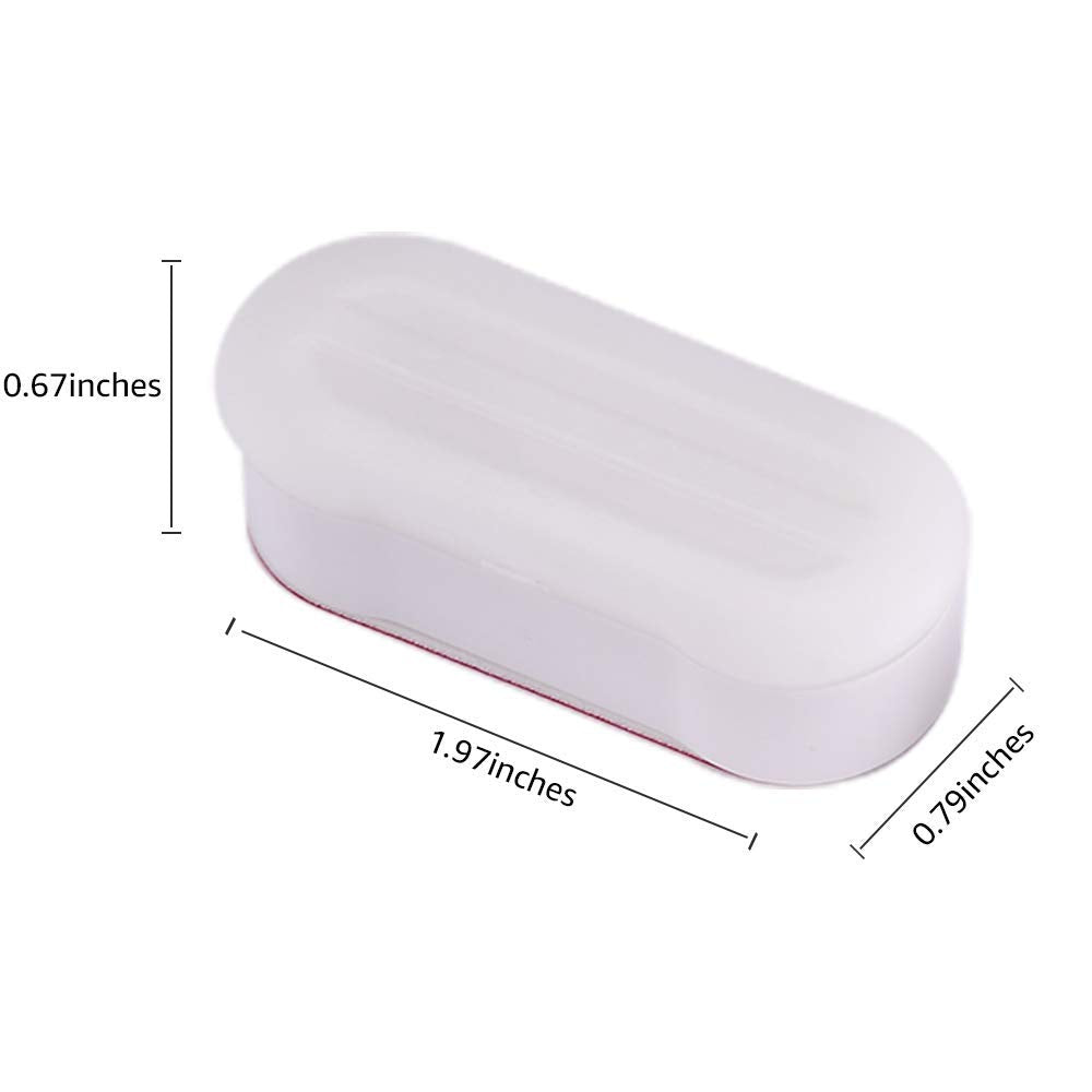 Toilet Seat Bumper for Bidet Attachment with Strong Adhesive White 4PACK