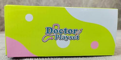 EFO SHM Kids Doctor Sets Role Play Toys Dentist Doctor's Case Children's Medical Wooden Toy with Real Stethoscope Doctor's Coat for Boys Girls