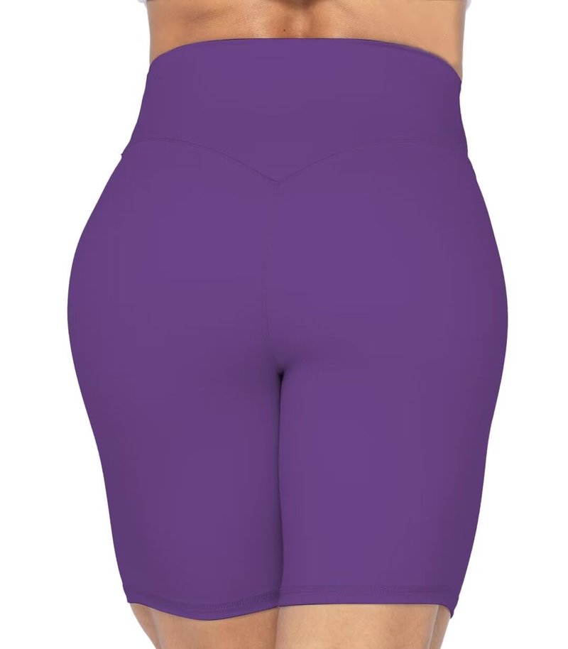 Sunzel No Front Seam High Waist Biker Shorts for Women, Squat Proof Yoga Workout Gym Bike Shorts 8" Inseam Petunia X-Small