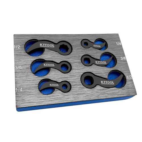 6 Pcs Pry Bar Wrench Adaptor Head Set, Crowbar Adapter Head Tool, Half Shaft Removal Car Repairing Tools 1/2" 3/8" 1/4" D 8pt (Square) Profile