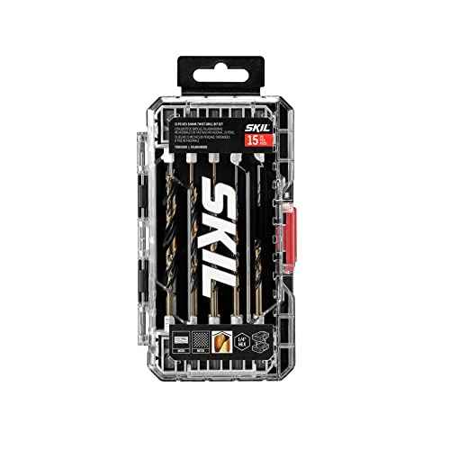 SKIL 15-Piece Hex Shank Twist Drill Bit Set-TDB5000