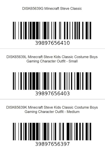 Steve Classic Minecraft Costume, Multicolor, Large (10-12)