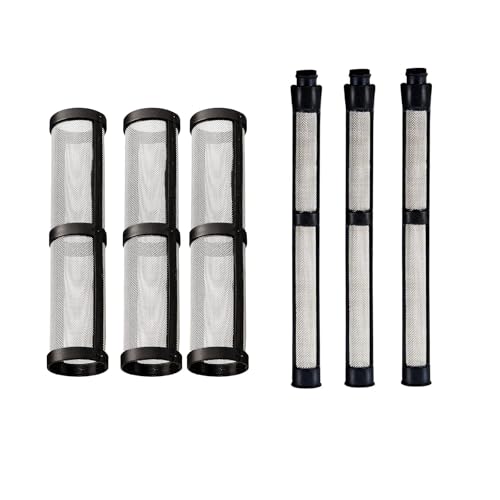 Airless Spray Filter Screen Set 2 Kinds Screen Spray Pump Inner Core Filter Screen Spray Gun Filter Screen,for Graco 390 395 490 495 495 595 3400 Sprayers, Black