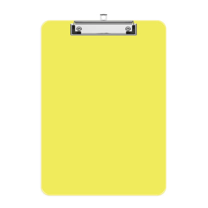 Juvealoe A4 Plastic Clipboard, 8.5 x 11 Yellow Colored Clip Boards with Low Profile Clip, Letter Size for Classroom, Teacher, Students, School & Office Supplies