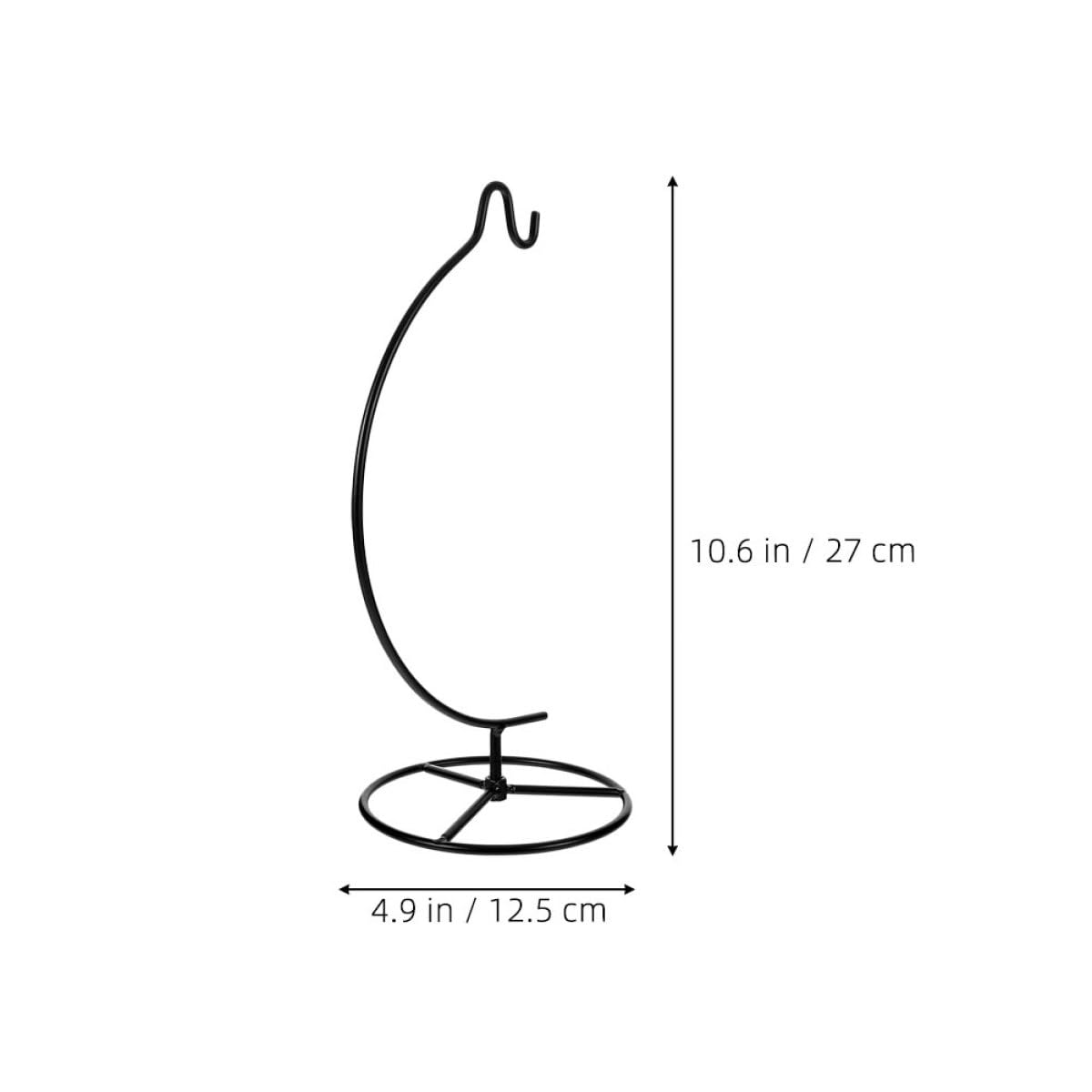 Abaodam 2pcs Iron Hanging Ornament Display Stand Moon-shaped Pothook Holder Metal Air Plant Stand Holder for Home Wedding Indoor Décor