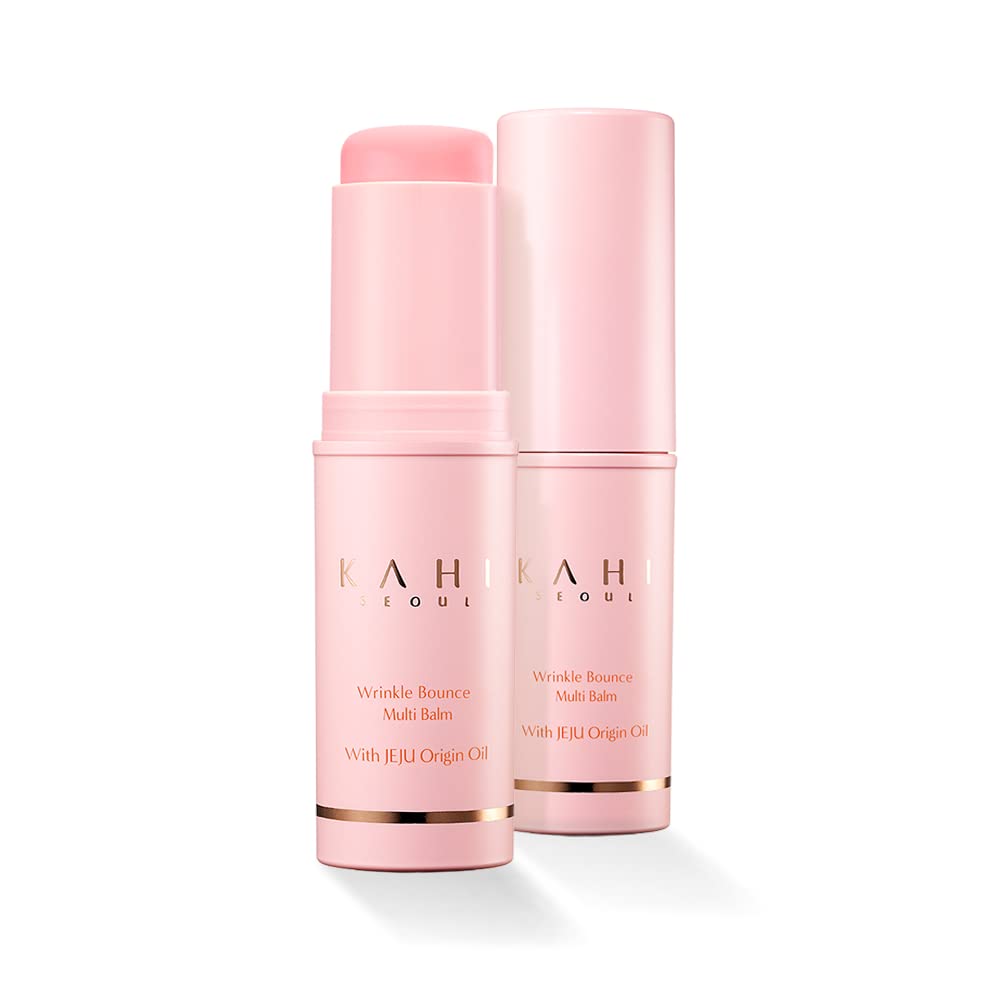 KAHI Wrinkle Bounce Multi Balm Stick | PDRN Collagen Wrinkle Stick | Korean Skin Care |All-in-One Hydrating Lip Balm Eye Cream Neck Cream Make Up Base & Face Mist Moisture Balm