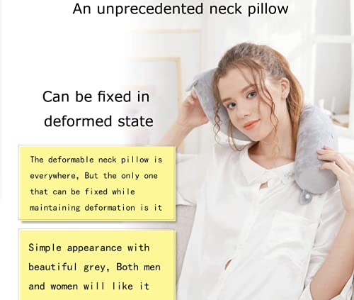 Hxcxrst travel pillow-Twist memory Foam Neck Pillow Support Pillow, used for neck, chin, waist and leg support-suitable for home travel, airplanes, buses, trains，Adjustable, Bendable Roll Pillow