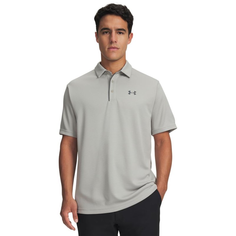 Under Armour Men's Tech Golf Polo, (069) Titanium / / Pitch Gray, Large Tall