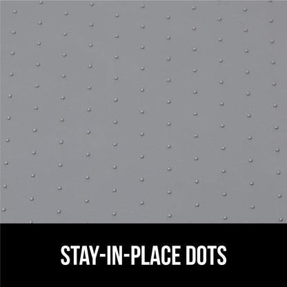 GORILLA GRIP Waterproof Silicone Under Sink Mat with Raised Lip for Kitchen and Bathroom, 34 x 22 in, Cabinet Shelf Liner Stay in Place Mats Dishwasher Safe Drawer Liner, Organizer Tray, Gray