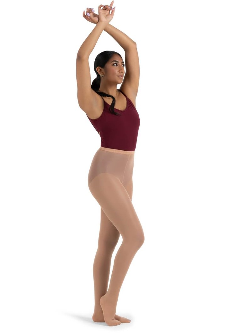 Capezio Women's Hold & Stretch Plus Footed Tights, Light Suntan, 3X