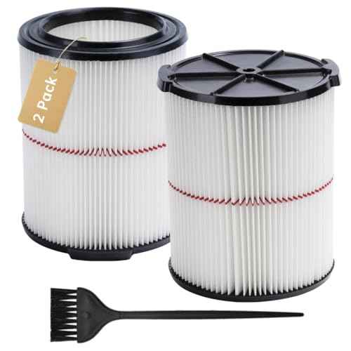 Replacement Filter for Craftsman 9-38754 CMXZVBE38754 Red Stripe General Purpose Wet Dry Vac, Compatible with Craftsman 5/6/8/9/12/14/16/20 Gallon Vacuum, 2 Pack