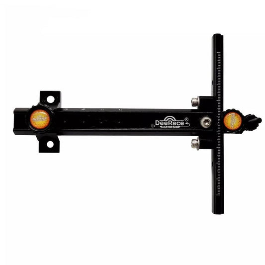 DeeRace Archery Recurve Bow Sight, Adjustable T Shape Target Shooting Bowsight with Optical Fiber Pin Sight (Black)