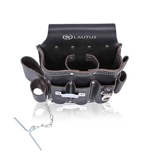 LAUTUS Oiled Tanned Heavy Duty Tool Belt/Pouch/Bag, Framer, Carpenter, Construction, Framers, Handyman, Electrician