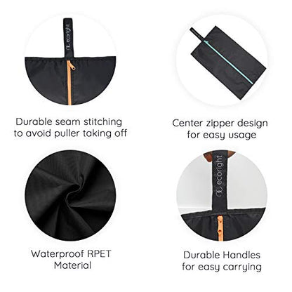 Ecoright Shoe Bags for Travel, Set of 2, 100% Recycled Water-Resistant Zipper Pouch Bags, Shoe Bags for Storage, Travel Essentials for Men & Women