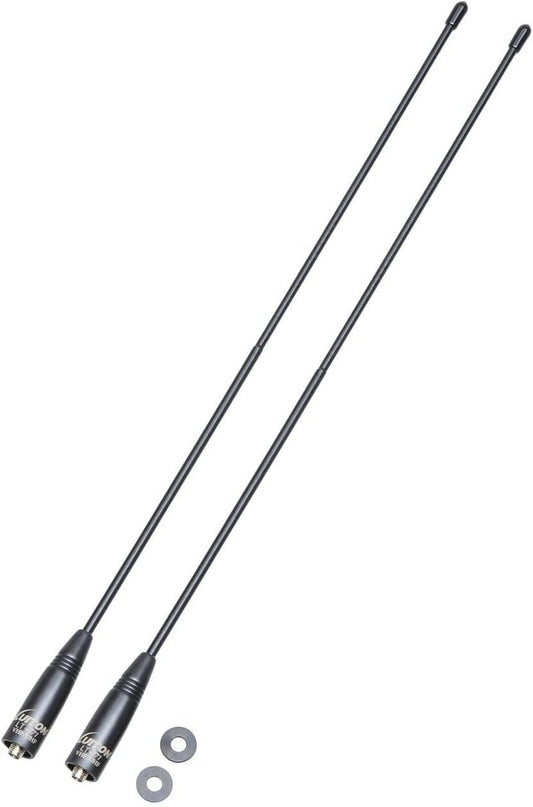 Radio Antenna for BaoFeng UV-5R | Long Range 15.6-Inch VHF/UHF Whip Antenna SMA-Female (2 Pack)