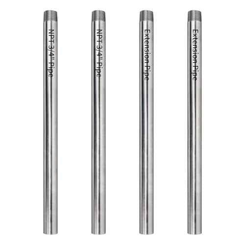 2-Pack 3/4"X30" Heavy Duty Metal Pipe with stardard NPT 3/4" thread Fit for Pipe Clamps