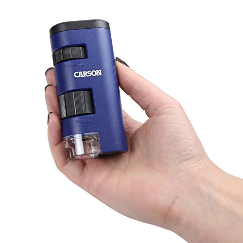 Carson Pocket Micro 20x-60x LED Pocket Microscope Handheld STEM Toy (MM-450)