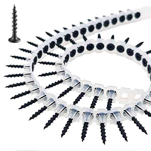 Plastic Chain Belt Drywall Screws 1000pcs #6 * 1-1/4 Drywall to Wood Collated Screw
