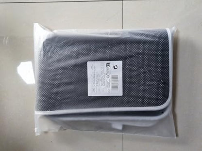 Rururug 2-Piece Bathroom Rug Set, Soft Microfibre Bathroom Mat and Toilet Rug with Cut-Out, Non-Slip Bath Mat, Washable, Grey, 50 x 80 cm + 50 x 40 cm