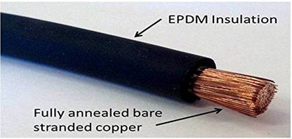 2 Gauge 2 AWG 20 Feet Black + 20 Feet Red Welding Battery Pure Copper Flexible Cable Wire - Car, Inverter, RV, Solar