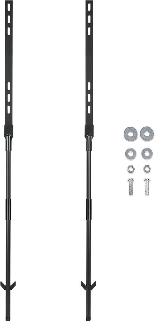 2 Pack 48 inches Metal Yard Sign Stakes, Black Yard Sign Holder, Sturdy Rustproof Traffic Signs Posts, for Outdoor Lawn Garden Parking Garage, Fits 10x14 Inch Signs (not Included)