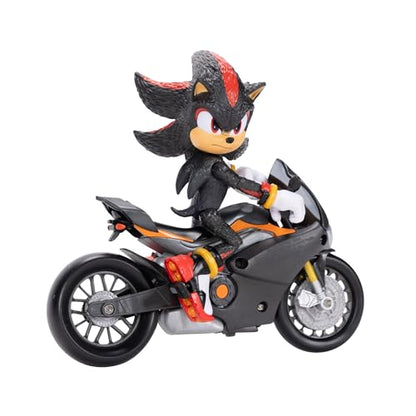 Sonic 3 MOVIE Sonic the Hedgehog Shadow Figure & Motorcycle by Jakks Pacific, Officially Licensed Movie Collectible, Stands 5” / 12.7 cm Tall, Premium Action Figure, Suggested for Ages 3+