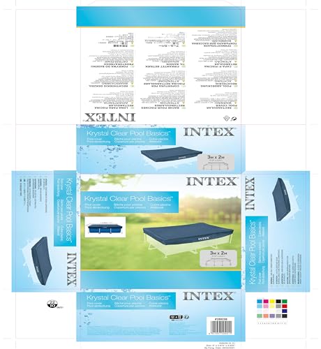 INTEX | Debris/Weather Cover for 3m x 2m Frame Pools - 28038, Rectangular, Blue
