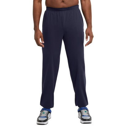 Champion Men's Everyday Fitted Ankle, 31.5" Inseam, Cotton Knit Pants Left Hip "C" Logo, Warm-Up Pants