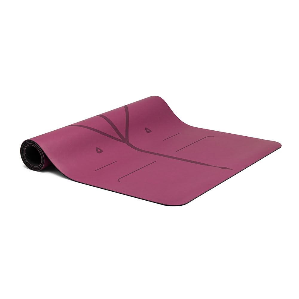 Liforme Original Yoga Mat – Free Yoga Bag Included - Patented Alignment System, Warrior-like Grip, Non-slip, Eco-friendly, sweat-resistant, long, wide, 4.2mm thick mat for comfort
