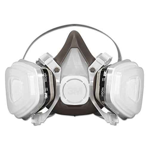 3M Half Facepiece Disposable Respirator Assembly 53P71, NIOSH Approved, (OV/P95), L, Permanently Attached Cartridges, 1 Unit