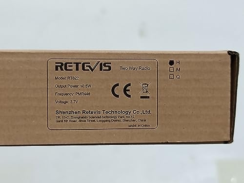 Retevis RT622 2 Way Radio, PMR446 Professional Walkie Talkie Mini Long Distance, Clear Sound, VOX Hands Free, Walkie Talkie Rechargeable, Hiking, Gifts (Black,1 Pair)